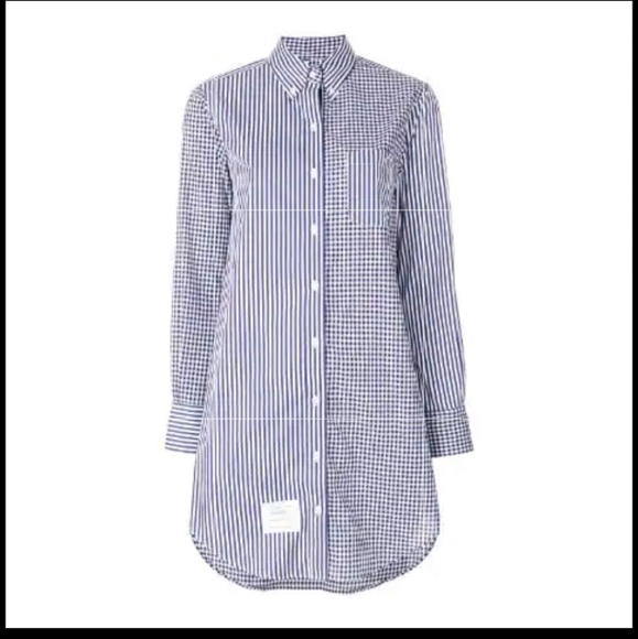 NWT Thom browne long striped button down shirt - Picture 5 of 5